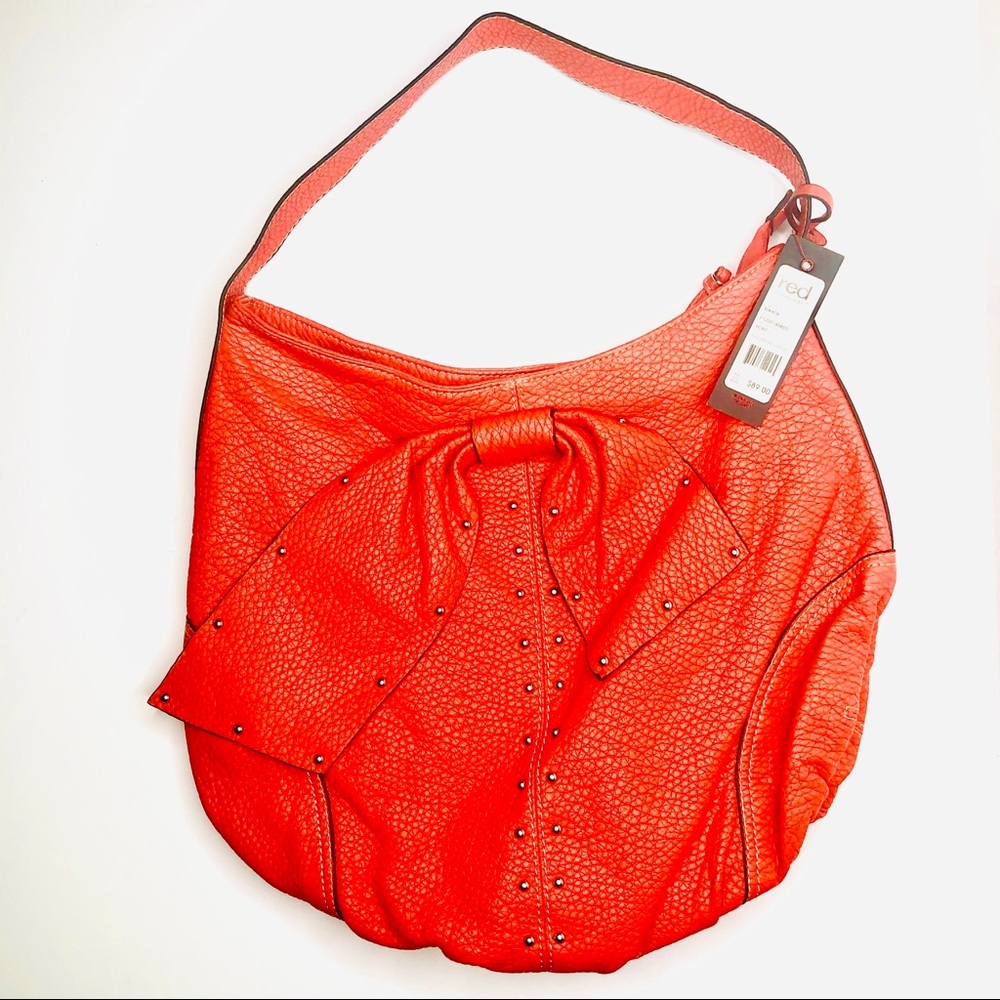 Red By Marc Ecko Bow Wow Shoulder Hobo Bag Orange
